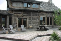 Lets hand hewn log timber frame post & beam hybrid Centennial Wyoming custom home builder (29) - Deerwood Log Homes - Custom Built Homes and Cabins - Laramie, Wyoming and The Centennial Valley - deer-wood.com - (307) 742-6554