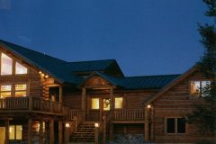 Grzy chink style log Centennial Wyoming custom home builder handcrafted details (1) - Deerwood Log Homes - Custom Built Homes and Cabins - Laramie, Wyoming and The Centennial Valley - deer-wood.com - (307) 742-6554