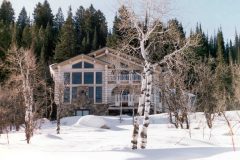 Stol chink style log Steamboat Springs Colorado custom home builder handcrafted (2) - Deerwood Log Homes - Custom Built Homes and Cabins - Laramie, Wyoming and The Centennial Valley - deer-wood.com - (307) 742-6554