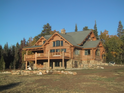 Chink Style Traditional Custom Built Log Home in Steamboat, Colorado